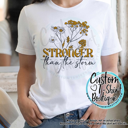 Stronger Than The Storm Floral T-Shirt